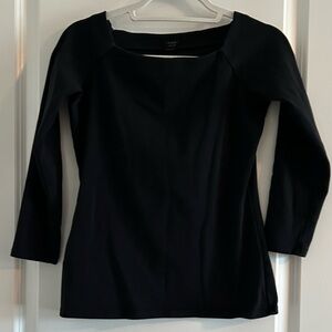 J.CREW • Black Long Sleeve Knit Top • Medium •